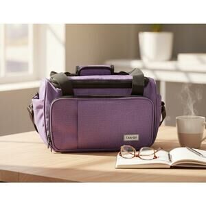 Sucipi Knitting Bag Organizer Purple Yarn Storage Tote Project Bag 14x10x